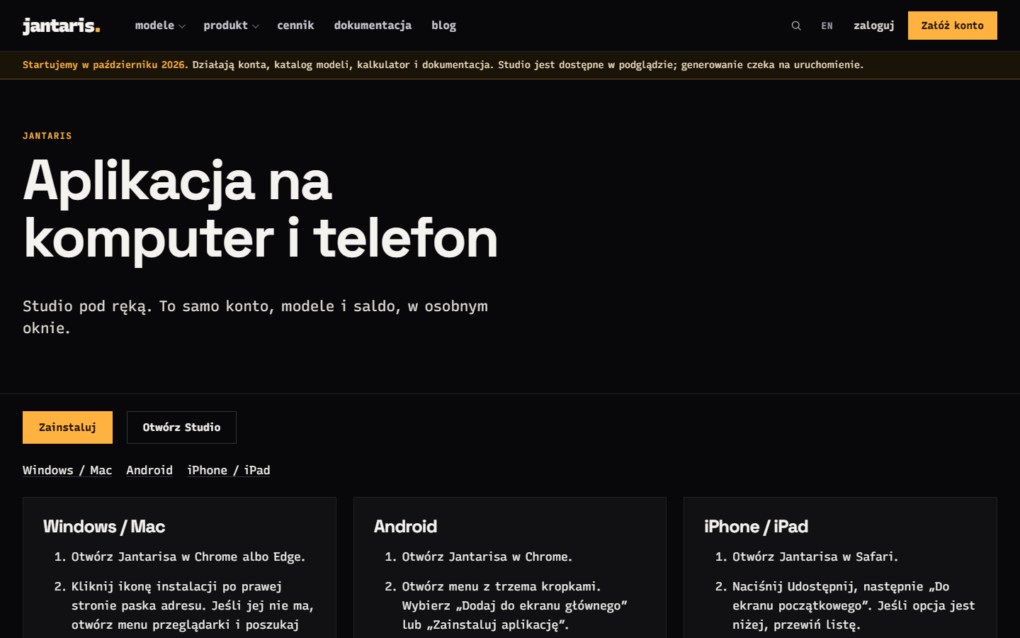 Jantaris - instrukcja instalacji Windows / Mac